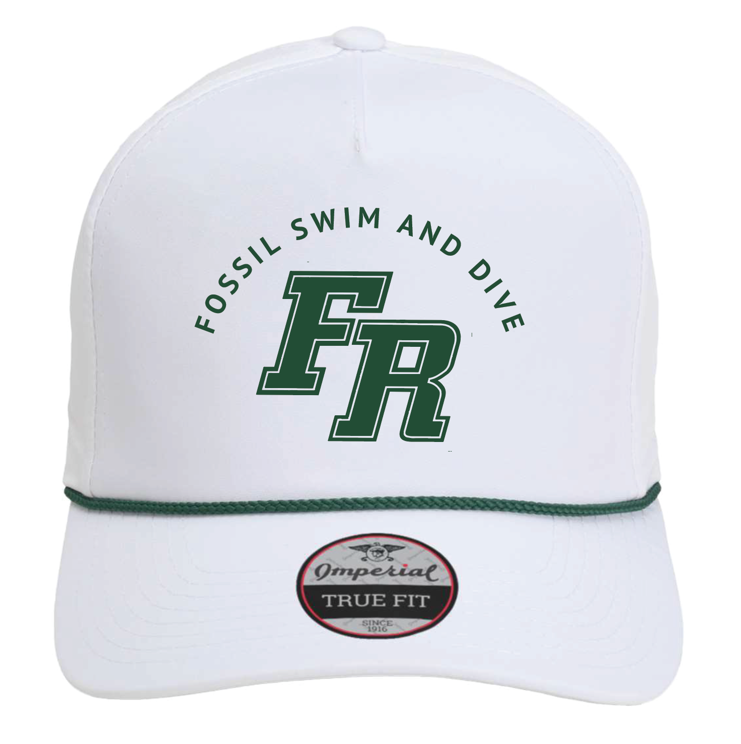 FRHS SWIM & DIVE - LOGO HAT (White & Fossil Green)