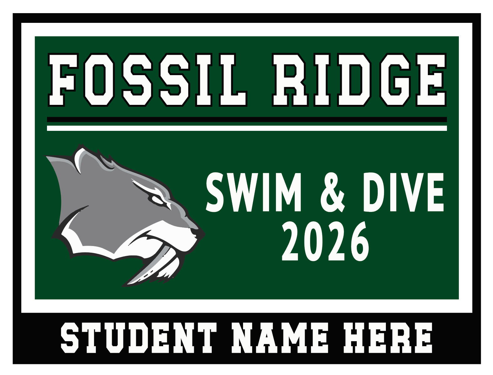 FRHS SWIM & DIVE - CUSTOM YARD SIGN
